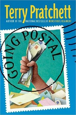 The cover of the Terry Pratchett novel Going Postal